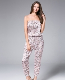 Pink Little Flowers Printed Jumpsuit